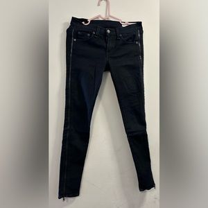 Rag & bone Zipper skinny Coal Color